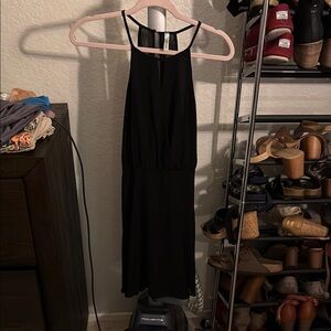 Elegant Black halter Sleeveless Dress
